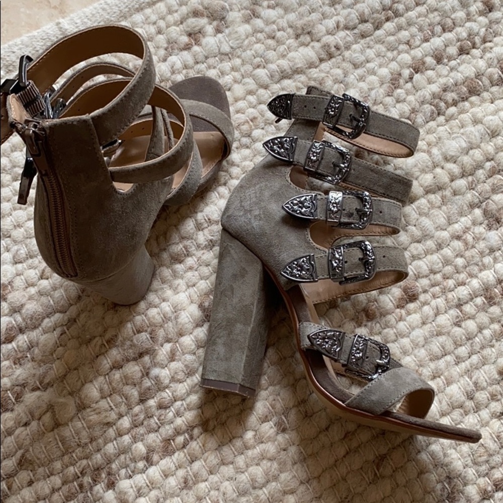 Steve Madden Buckle Block Heels